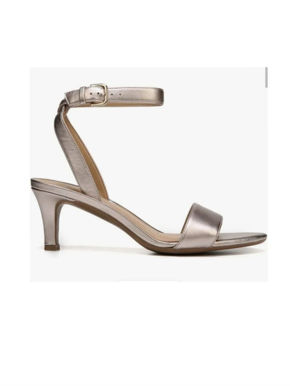 Naturalizer Metallic Ankle-Strap Heels - Champagne Gold